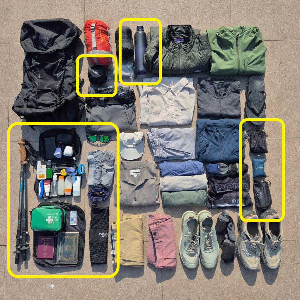 Miscellaneous packing essentials