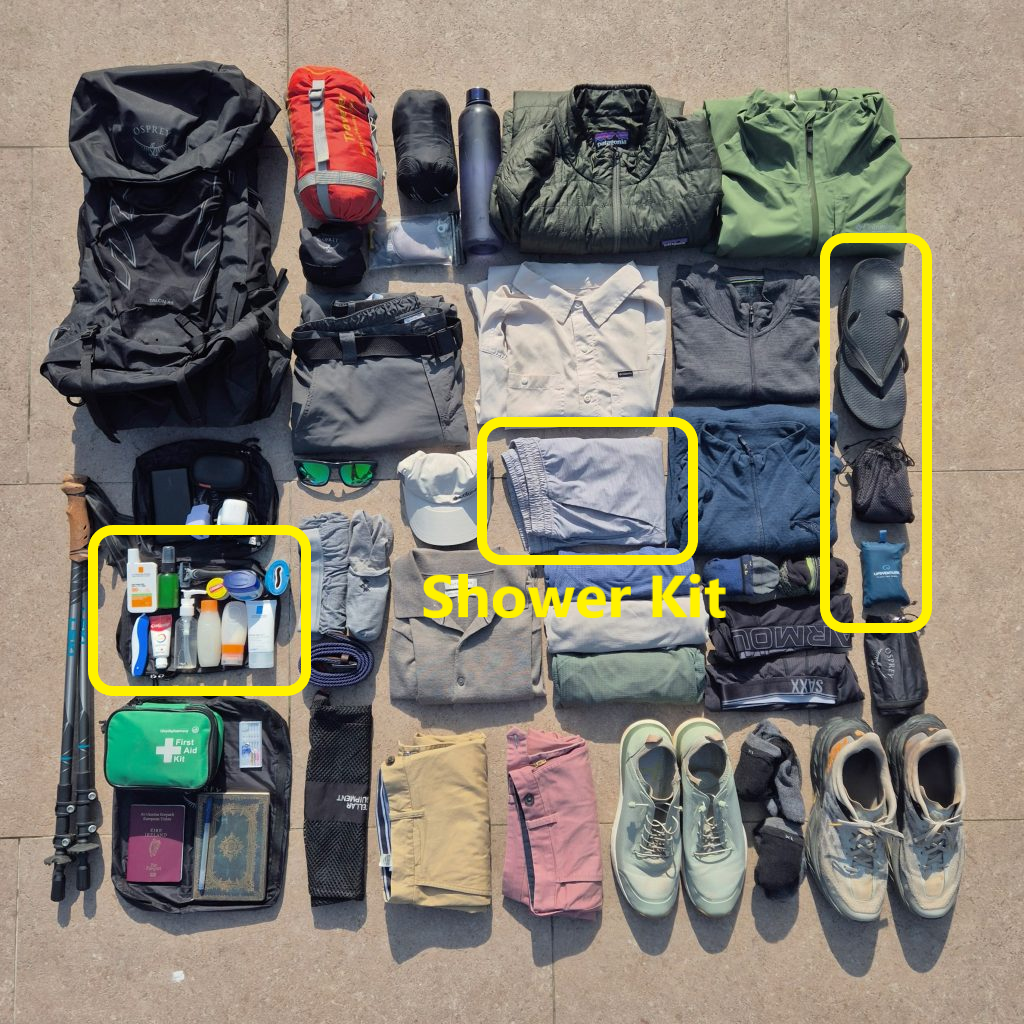 Shower and toiletry items